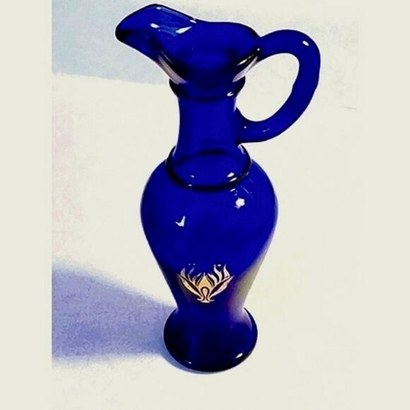 VINTAGE MCM COLBALT BLUE CUP AND VESSEL - Picture 1 of 8